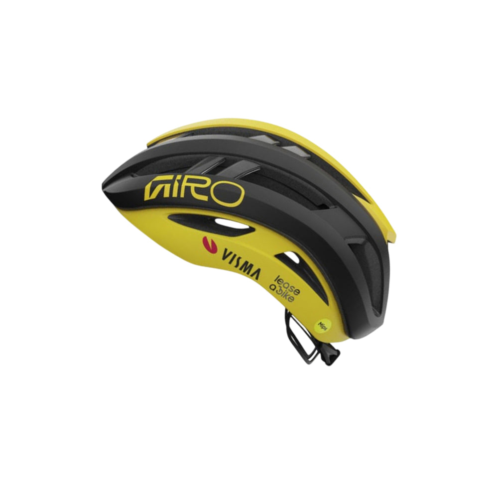 Giro Aries MIPS Spherical Road Cycling Helmet - Matte Black/Matte Yellow Visma