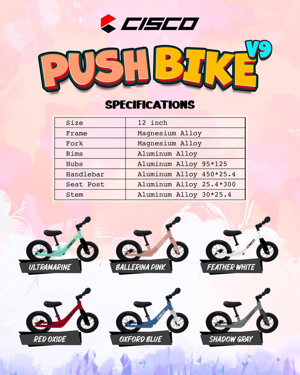Cisco Push Bike V9 12" Magnesium Alloy