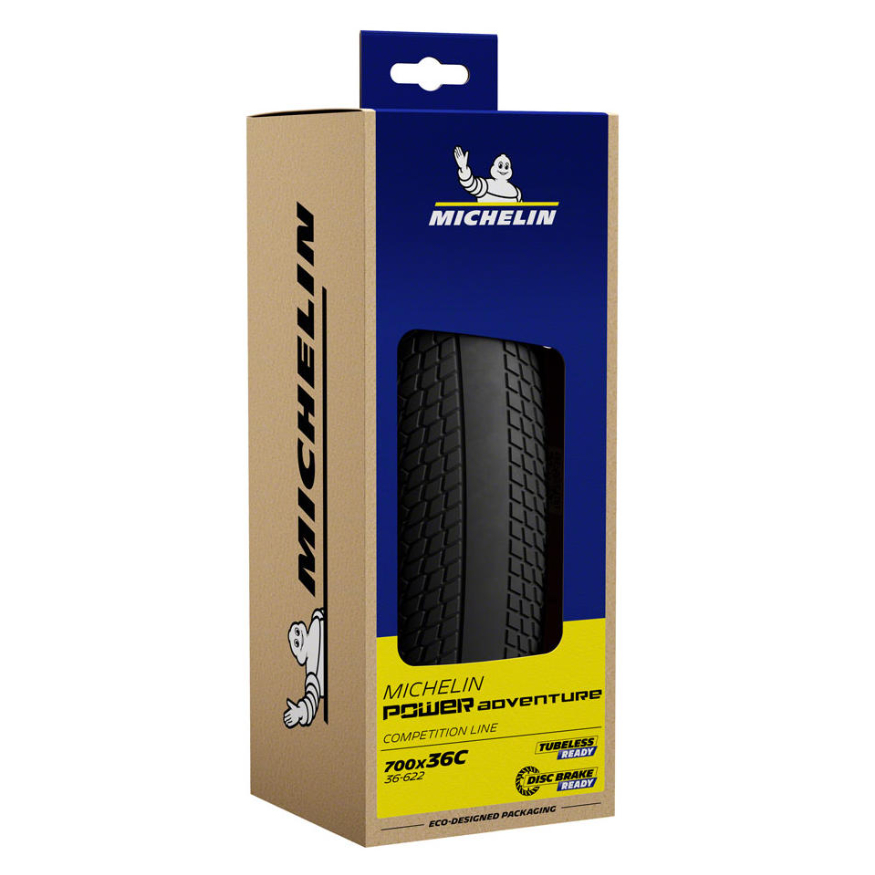 Michelin Power Adventure Classic TS TLR Gravel Tire (Tan Wall) (700 x 36c) (700 x 42c) PER PIECE