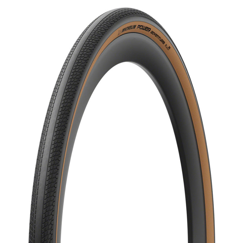 Michelin Power Adventure Classic TS TLR Gravel Tire (Tan Wall) (700 x 36c) (700 x 42c) PER PIECE