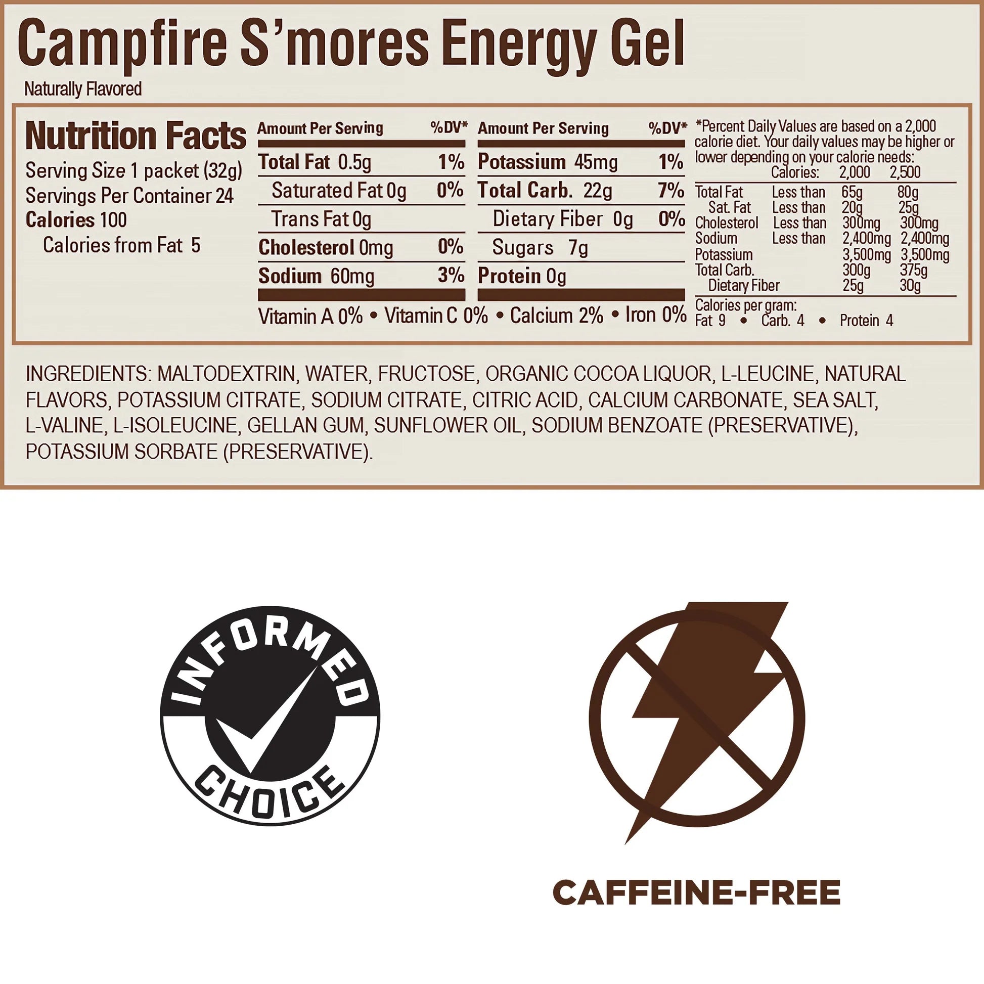 GU Original Energy Gel Campfire Smores - 1 Box/24Pcs